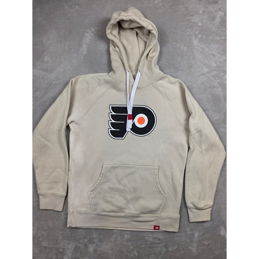 Sportiqe Philadelphia Flyers Hoodie Mens M Tan Hockey Pullover Sweatshirt *Read